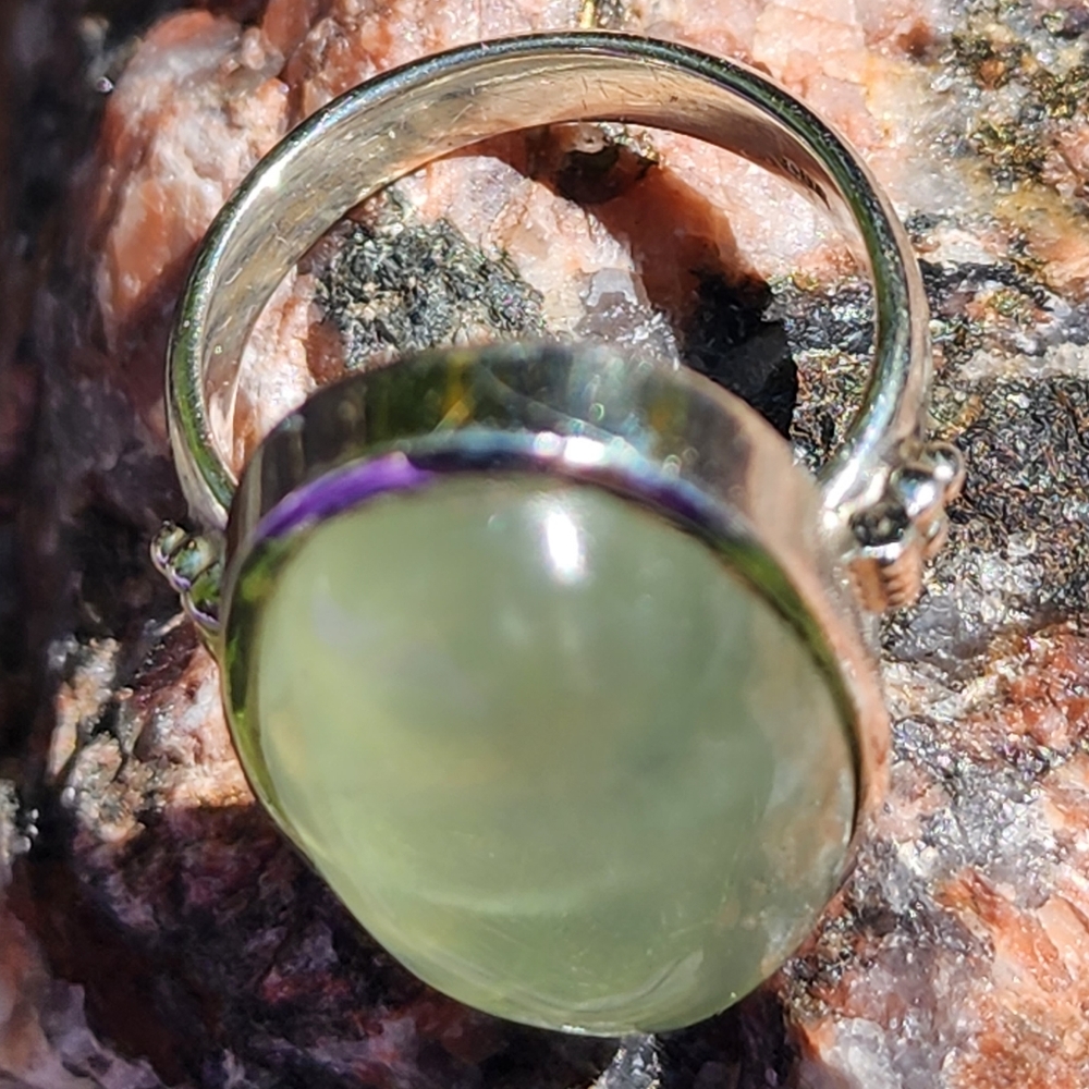 925 Sterling Silver Fluorite Gemstone Ring. Size … - image 3